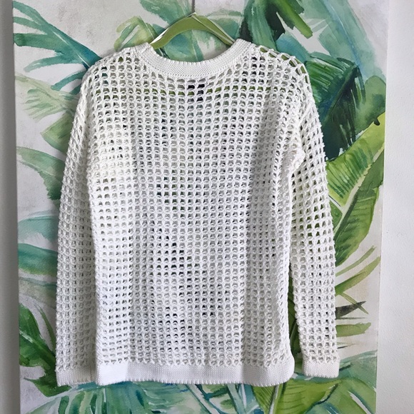 White Open Knit Sweater ⚓️ - Picture 3 of 5